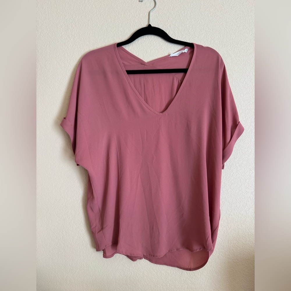 Mauve V-Neck Dolman Tunic